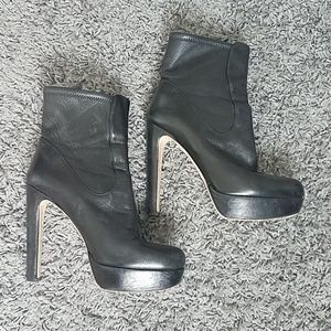 Miu Miu Leather High Heel Boot in 38